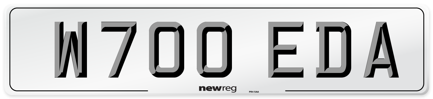 W700 EDA Number Plate from New Reg